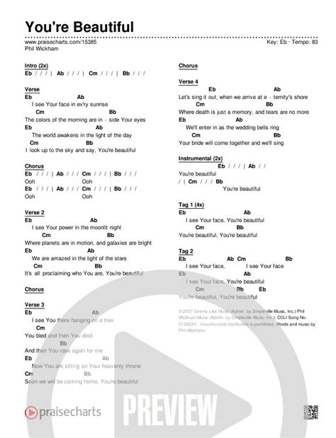 you re beautiful phil wickham chords